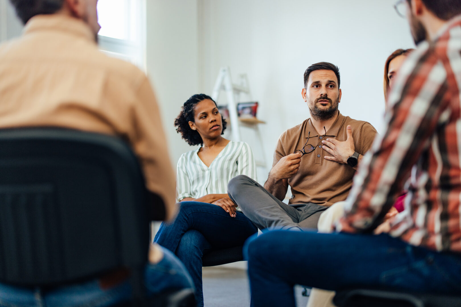 A supportive group therapy session in progress — group therapy at Therapy Utah in Lehi, Utah